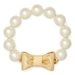 KATE SPADE • All Wrapped Up Pearl Bow Bracelet